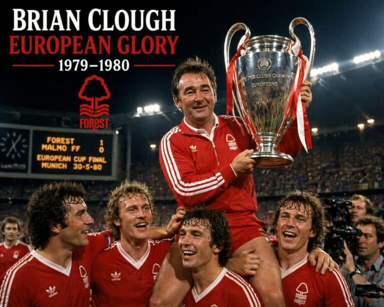 Nottingham Forest European clinton Arms Cup 1979 celebration