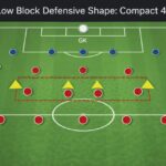 why teams struggle against low blocks in football low block defensive shape 4-4-2 compact tactical diagram