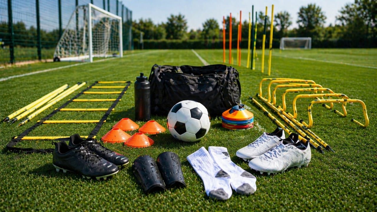 essential football gear complete setup boots shin guards ball training equipment 2026