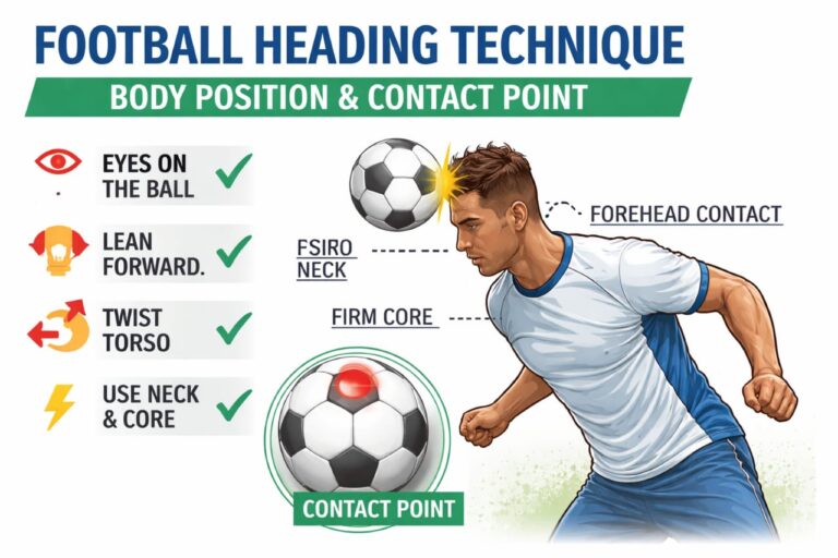 How to Head the Ball in Football (Technique, Timing and Safety Explained) 5 how to head the ball in football technique body position contact point