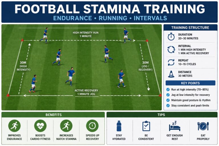 How to Improve Stamina for Football (Last Longer During Matches) 9 how to improve stamina for football endurance running intervals training diagram