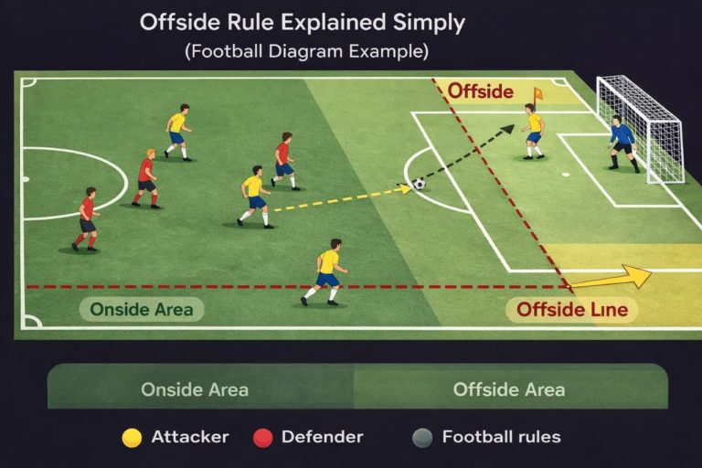 offside rule explained simply football diagram example