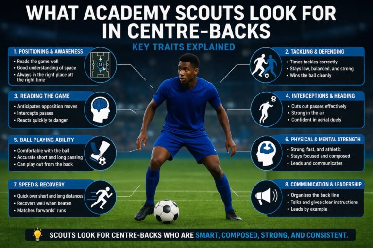What Academy Scouts Look for in Centre-Backs (Key Traits Explained) 17 what Academy scouts look for in centre backs football diagram