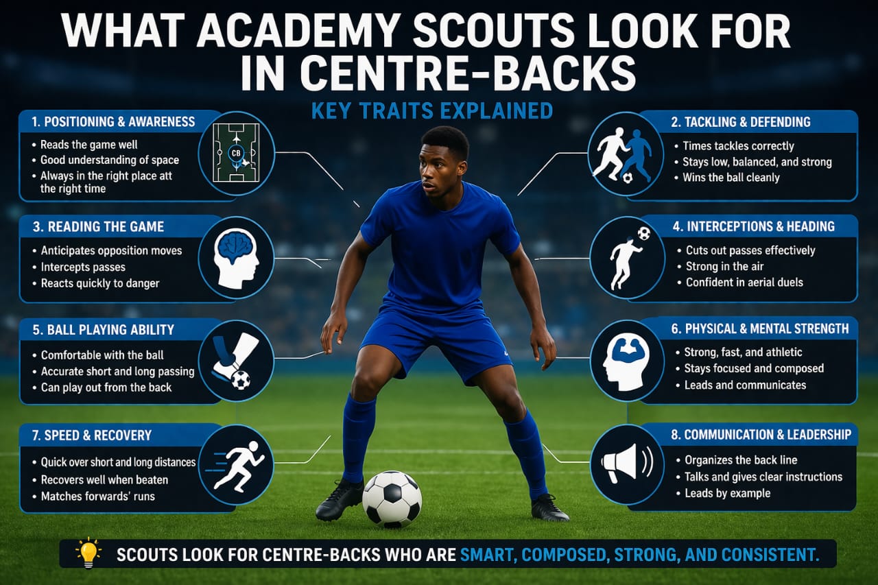 what Academy scouts look for in centre backs football diagram